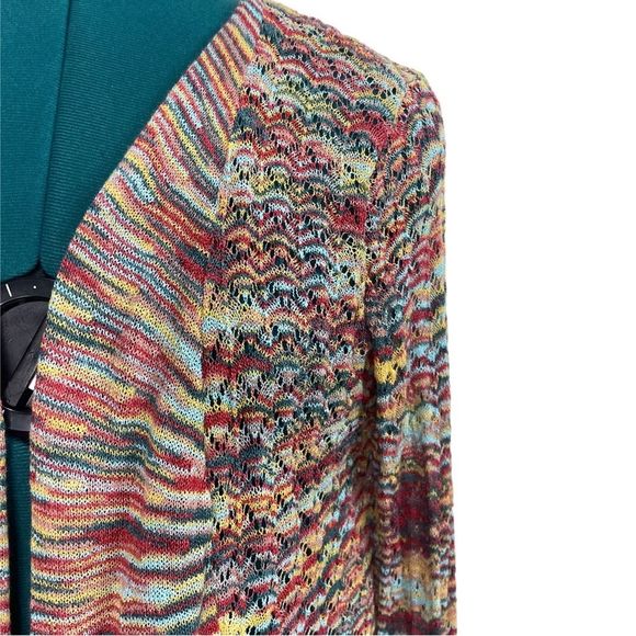 American Rag Multi-Boucle Long-Sleeve Missoni’s fitted cardigan Sz S - Picture 5 of 8